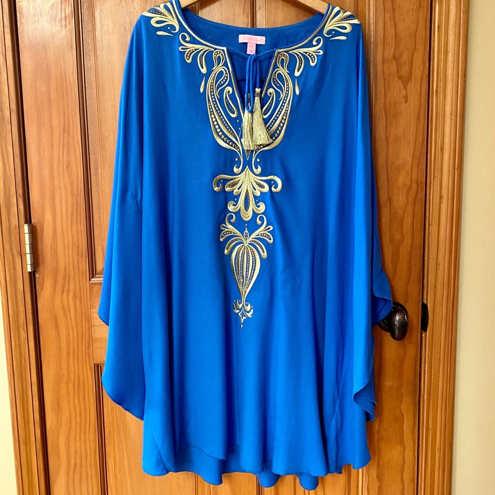 Lilly Pulitzer Swing Dress w/embroidery neckline
